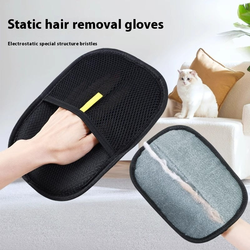 2-in-1 Pet Grooming Glove — Deshedding & Hair Remover Mitt for Dogs, Cats & Small Pets