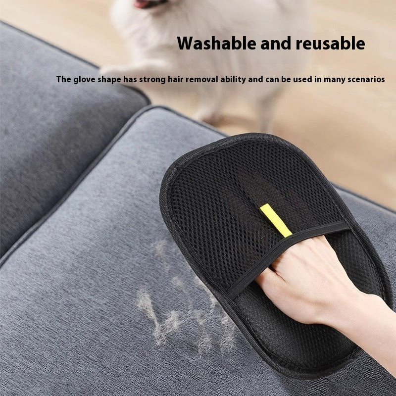 2-in-1 Pet Grooming Glove — Deshedding & Hair Remover Mitt for Dogs, Cats & Small Pets